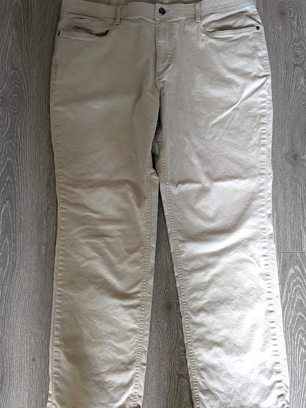 English Laundry Mens Stretch Chino Pants 38x30 Beige Khaki Straight Leg 5-Pocket